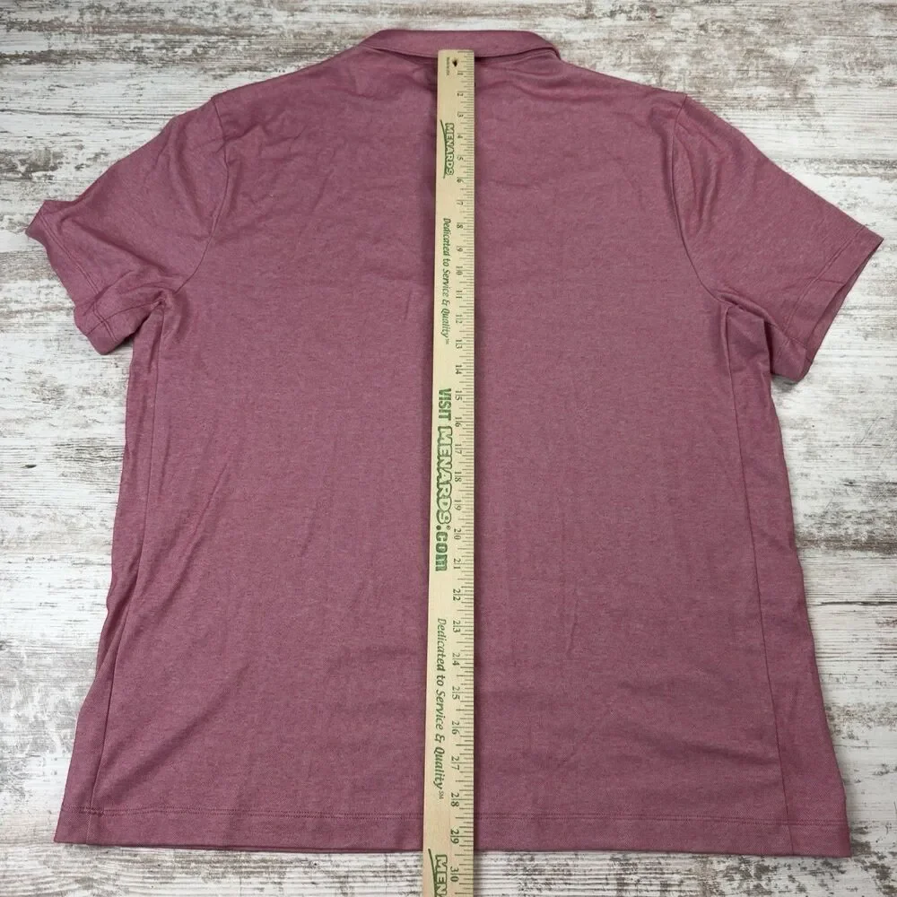 NWT J.Crew Performance Polo Shirt Mens XL COOLMAX Pink Raspberry Golf BN365